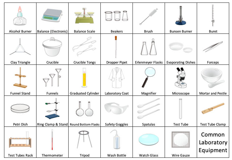 Common Laboratory Equipment for Science Lab Report